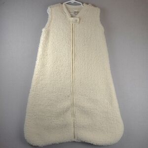 HB Toddler Sleep Sack Cream Colored Fuzzy Soft Size Lg 12-18 Months 22-28 Pounds